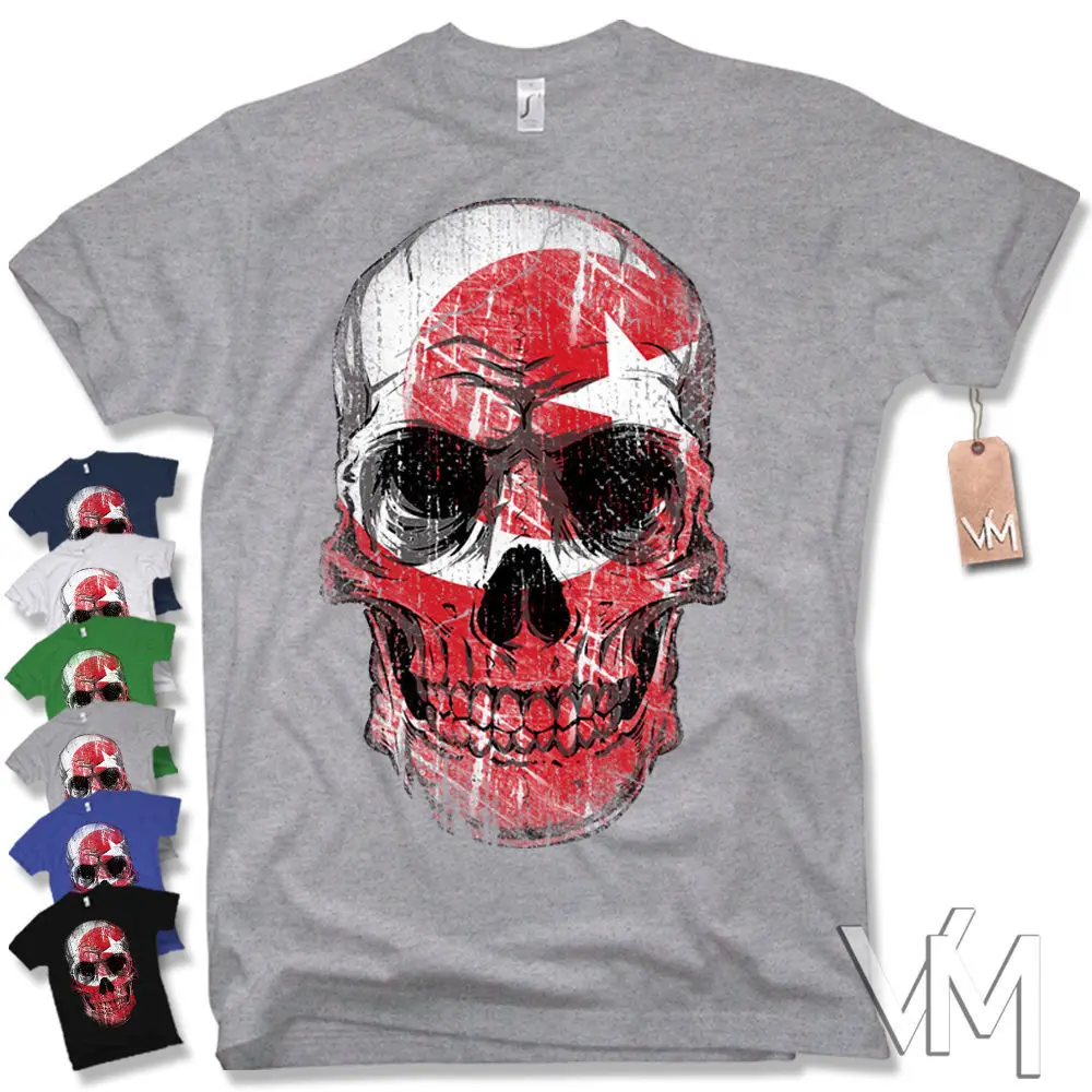 

T-Shirt Skull Turkiye Turkey Deadhead Vintage Football Flag New 100% Cotton Top Quality Funny O Neck T Shirt Fashion Funny New