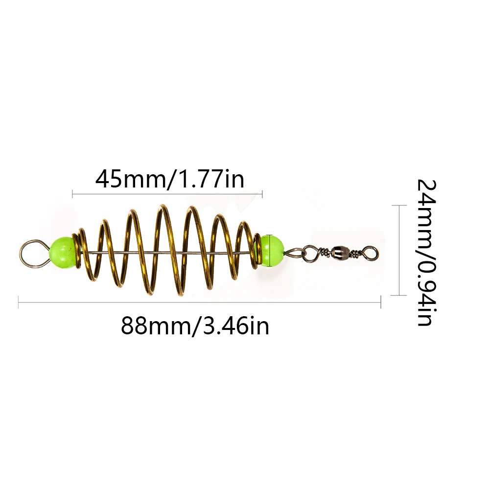 

20pcs Spring/Coil Inline Steel Fishing Feeders Carp Fishing Tackle Swim Feeders Incredible Toughness Durability Fishing Tool