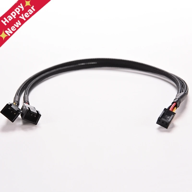 

3Pin PC Computer Case Fan Connect Wire Splitter Convert Female Y-Splitter to Dual Male Mainboard Power Cable Adapter