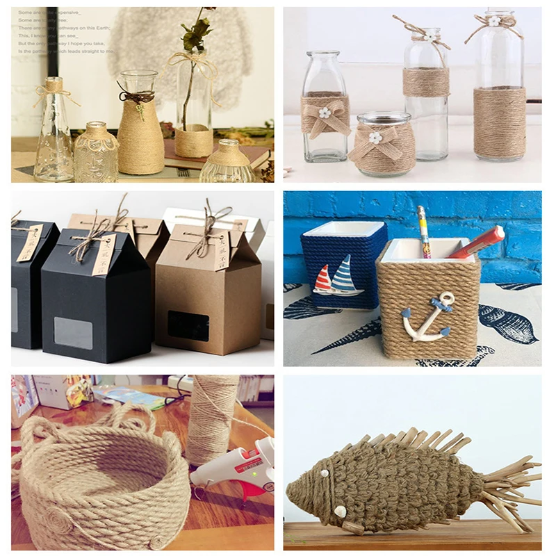 1 мм/2 мм/3 мм широкий веревки из натурального джута рождественские украшения