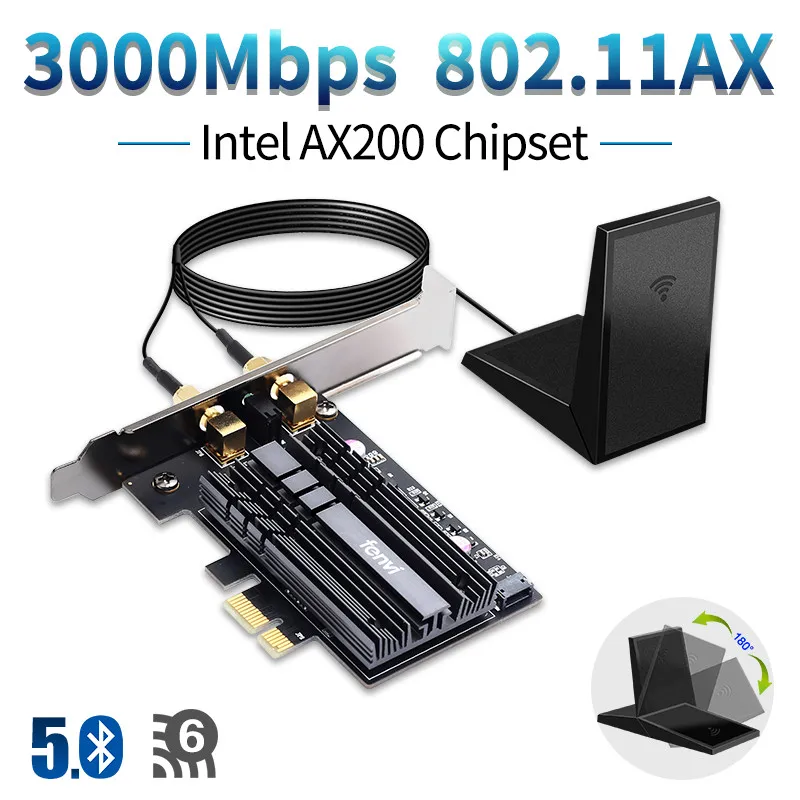 3000 Мбит/с Wifi 6 Intel AX200 двухдиапазонный беспроводной Wi Fi адаптер 2 4G/5 ГГц 802.11ax Bluetooth 5 0