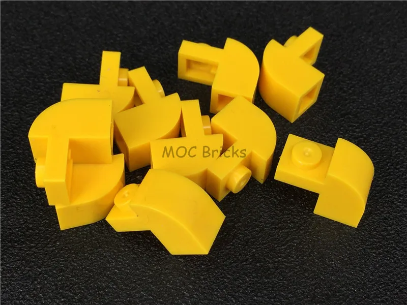 50 шт./лот MOC кирпичи цветной модифицированный кирпич 1x2x1 1/3 с изогнутым верхом 6091