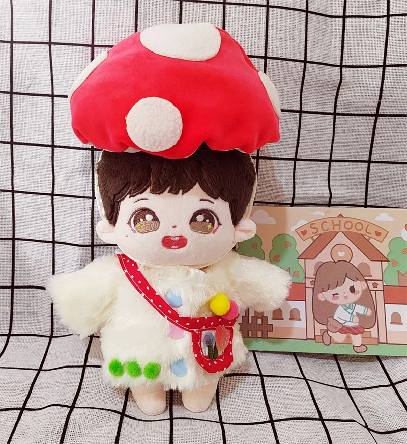 Ropa de mu&ntilde;eco de peluche, conjunto de sombrero De Seta, conejo Bobo, traje de mu&ntilde;eco de peluche de algod&oacute;n de 20Cm-1