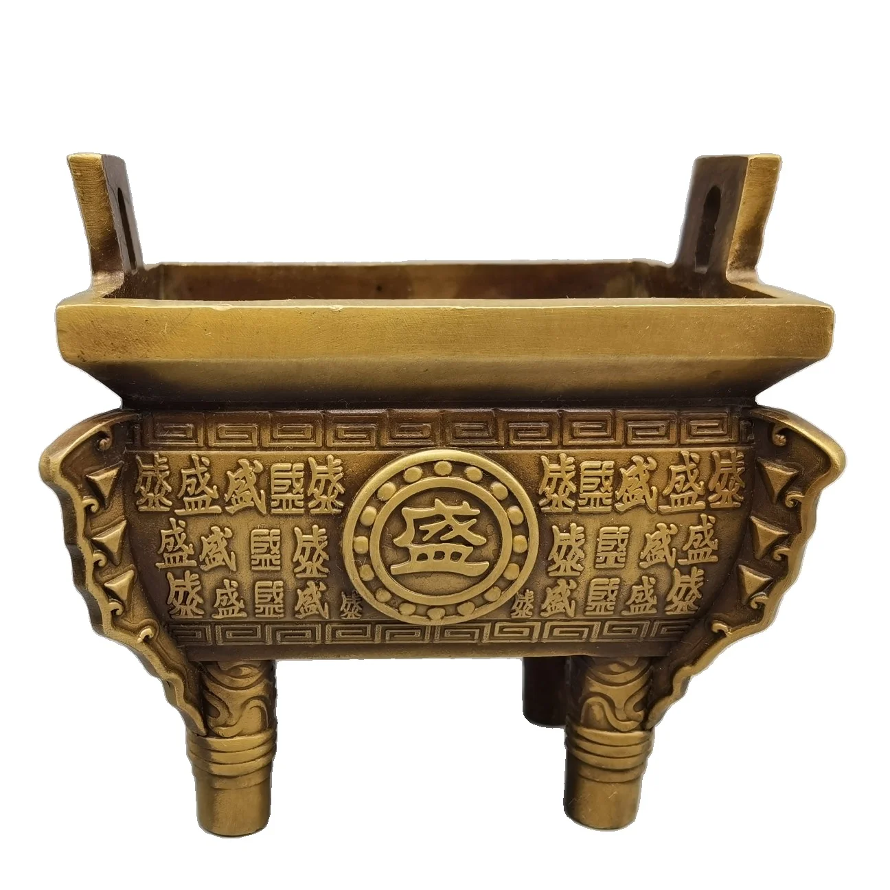 

Латунная имитация латуни Laojunlu Ding Sheng Qianqiu, Античная бронзовая коллекция шедевров, ювелирные изделия в традиционном китайском стиле