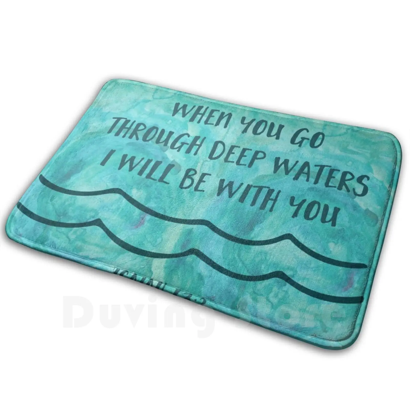 

When You Go Through Deep Water | Bible Verse Art | Isaiah Soft Non-Slip Mat Rug Carpet Cushion When You Go Through Deep