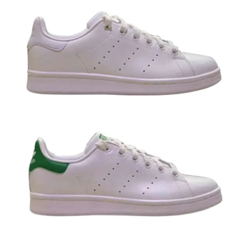 

New Breathable Lace Up Fashion Skateboard Shoes Men's and Women's Sneakers Classic Smith Spring Leather Green Shoes Hot Sale