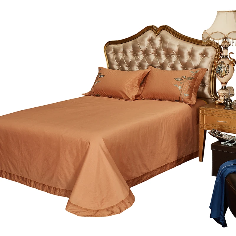 

60S Satin Egyptian Cotton Jacquard Bedding Set Exquisite Flower Embroidery Duvet Cover Cotton Bed Linen Fitted Sheet Pillowcases