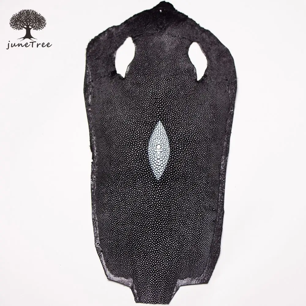 Кожа Junetree кожа черный зернистый большой размер натуральная Manta Ray рыбья