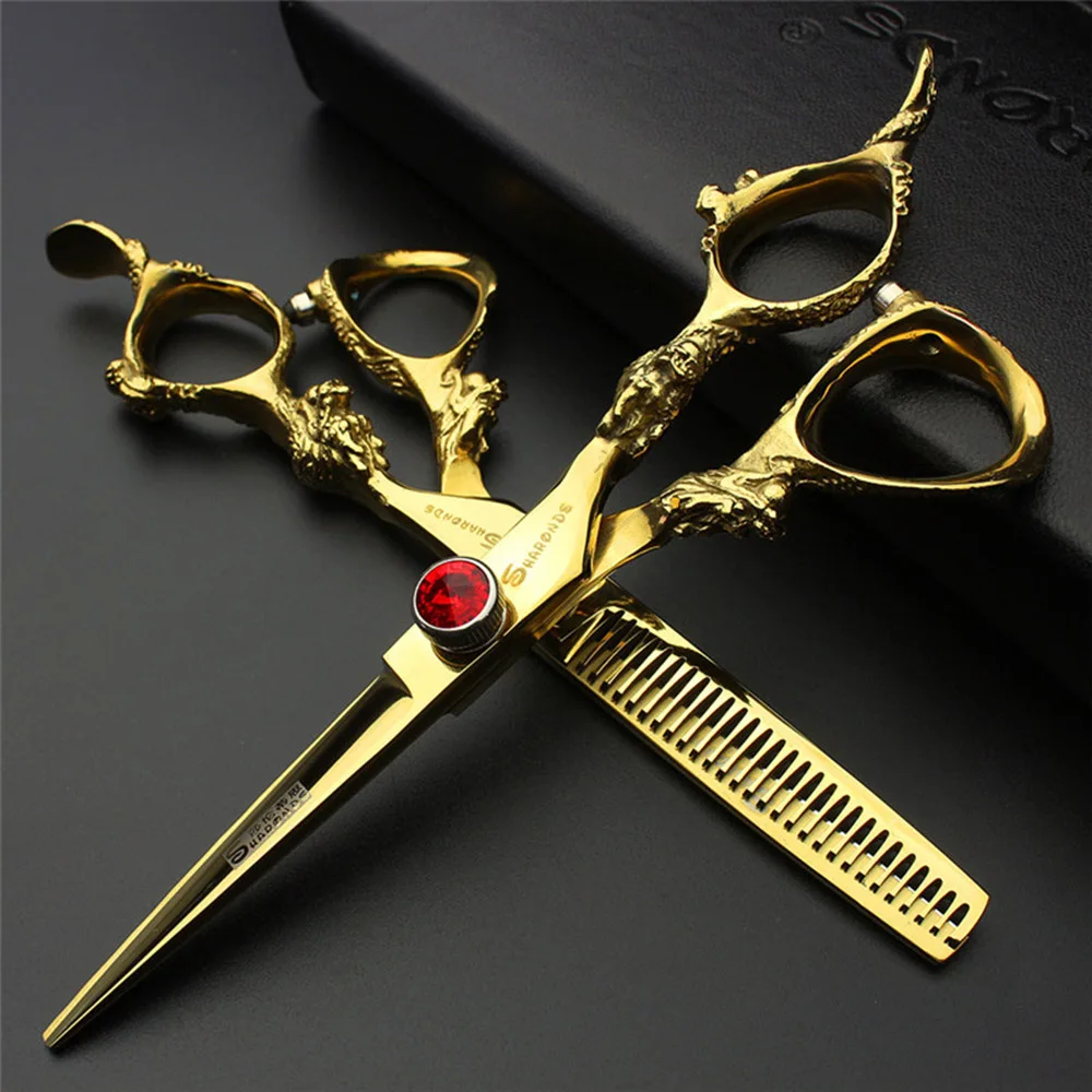 Профессиональные парикмахерские ножницы Golden Japan 440c | AliExpress