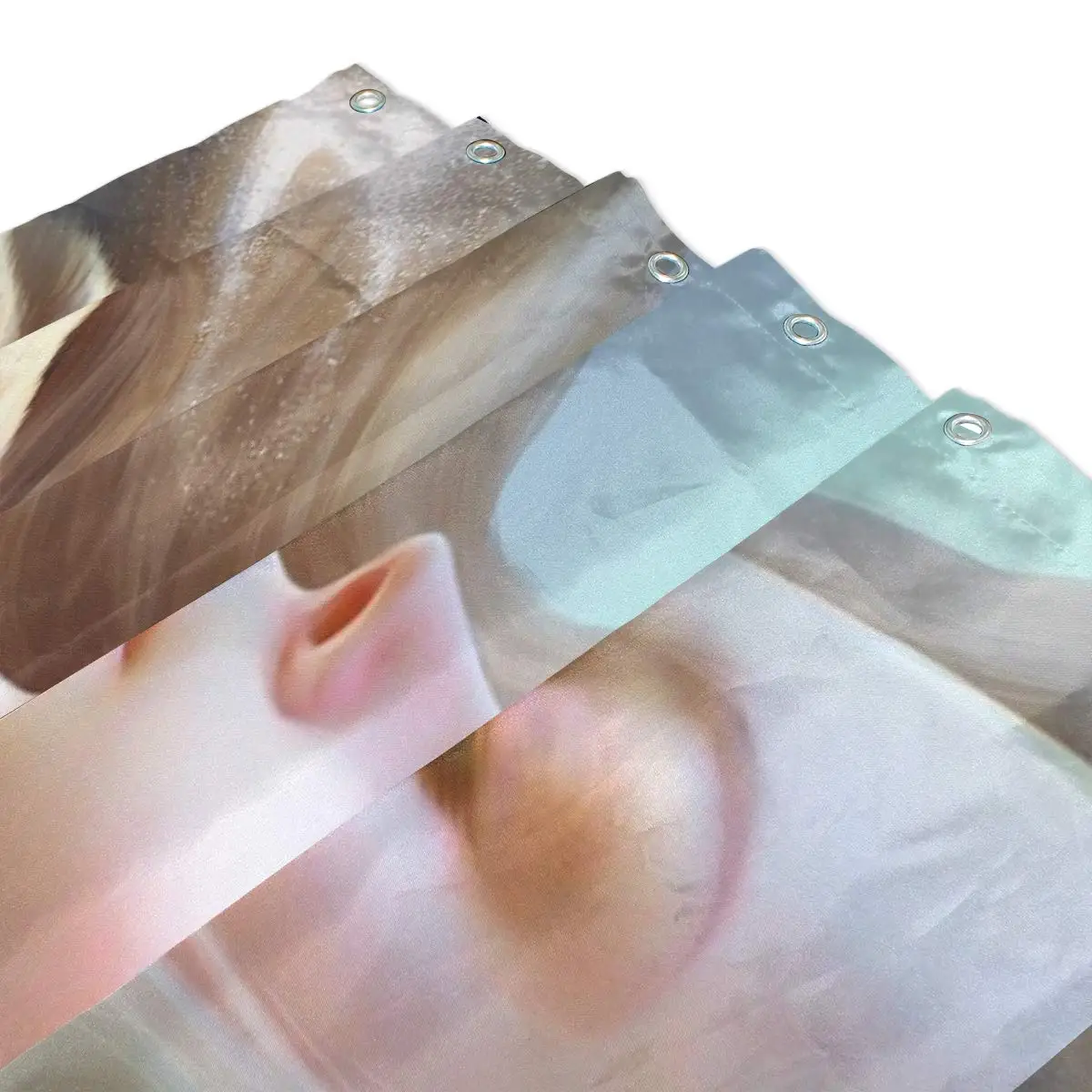 Водонепроницаемая занавеска для ванной из полиэстера с изображением девушки