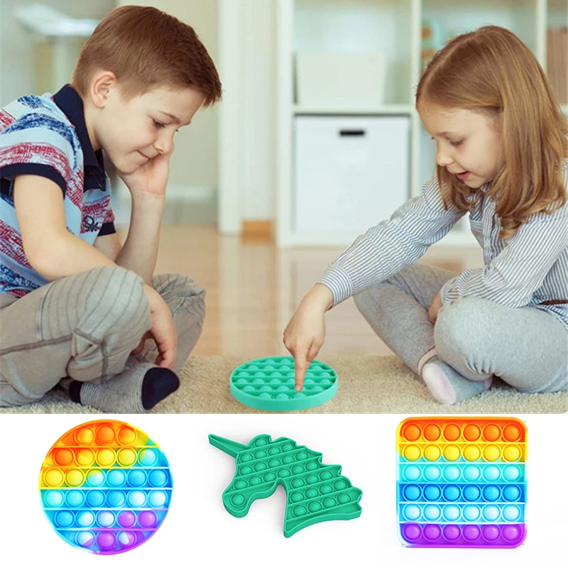 

Fashion Fidget Toys Popit Antistress Toy For Adult Children Push Bubble Fidget Sensory Squishy Jouet Pour Autiste Relieve Stress