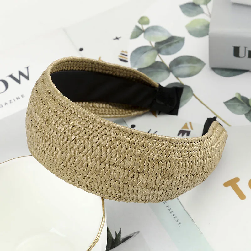 Style 22 Haimeikang богемный обруч для волос, летняя соломенная плетеная повязка на голову для женщин, крестик ручной работы, обруч для волос, обруч для волос, аксессуары для волос - Цвет: Style 22