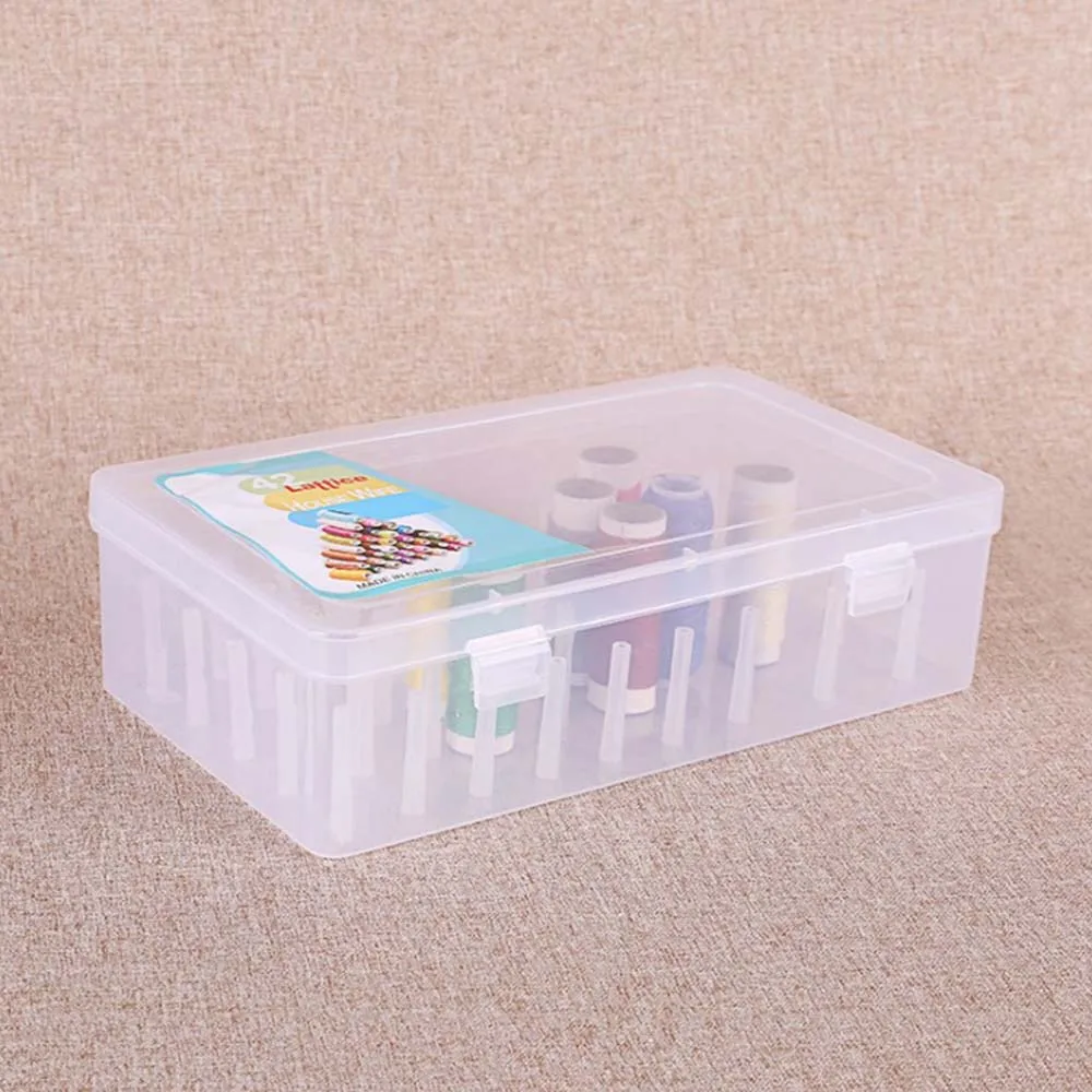 Контейнер коробки прозрачный пластиковый шитье катушка с нитками Коробка Чехол