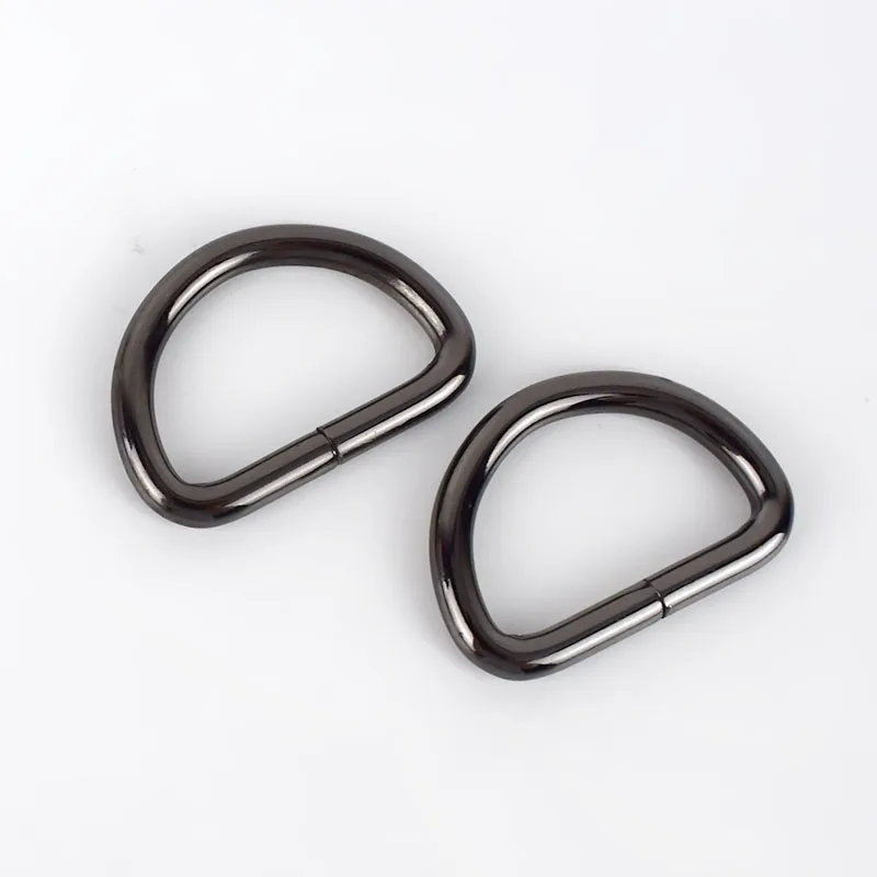 Gun color Meetee 10/30pcs 32mm Metal O D Ring Buckle Backpack Strap Hang Buckle DIY Luggage Hook Bag Hardware Decoration Accessories F4-6 - Цвет: Gun color