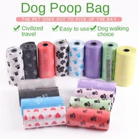 10 rolls degradable pet dog waste poop bag with printing doggy bag pet waste clean poop bags convenience random colors