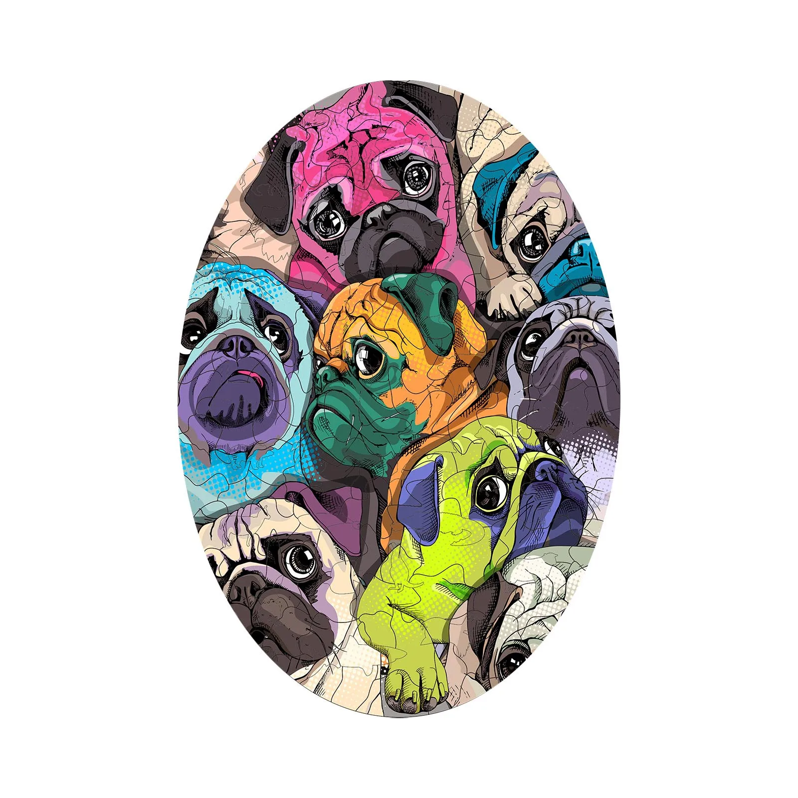 

HIINST Dogs pattern 3D Building Block Wooden Jigsaws Puzzles Unique Shape Pieces Animals Puzzles Drop Ship 2021