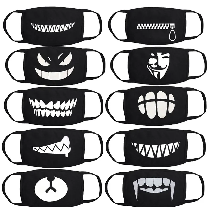 Пылезащитные маски для вечевечерние НКИ на Хэллоуин 10 шт. с мультяшным медведем