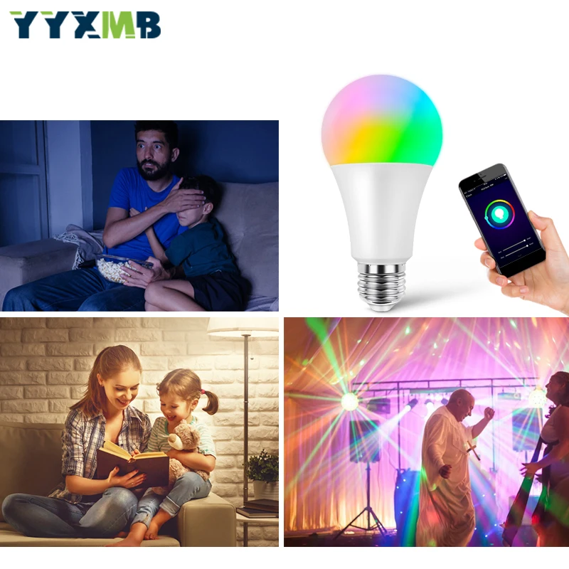 4 шт. умный светильник tuya WiFi 9 Вт с поддержкой Amazon ECHO/Google Home/IFTTT пульт