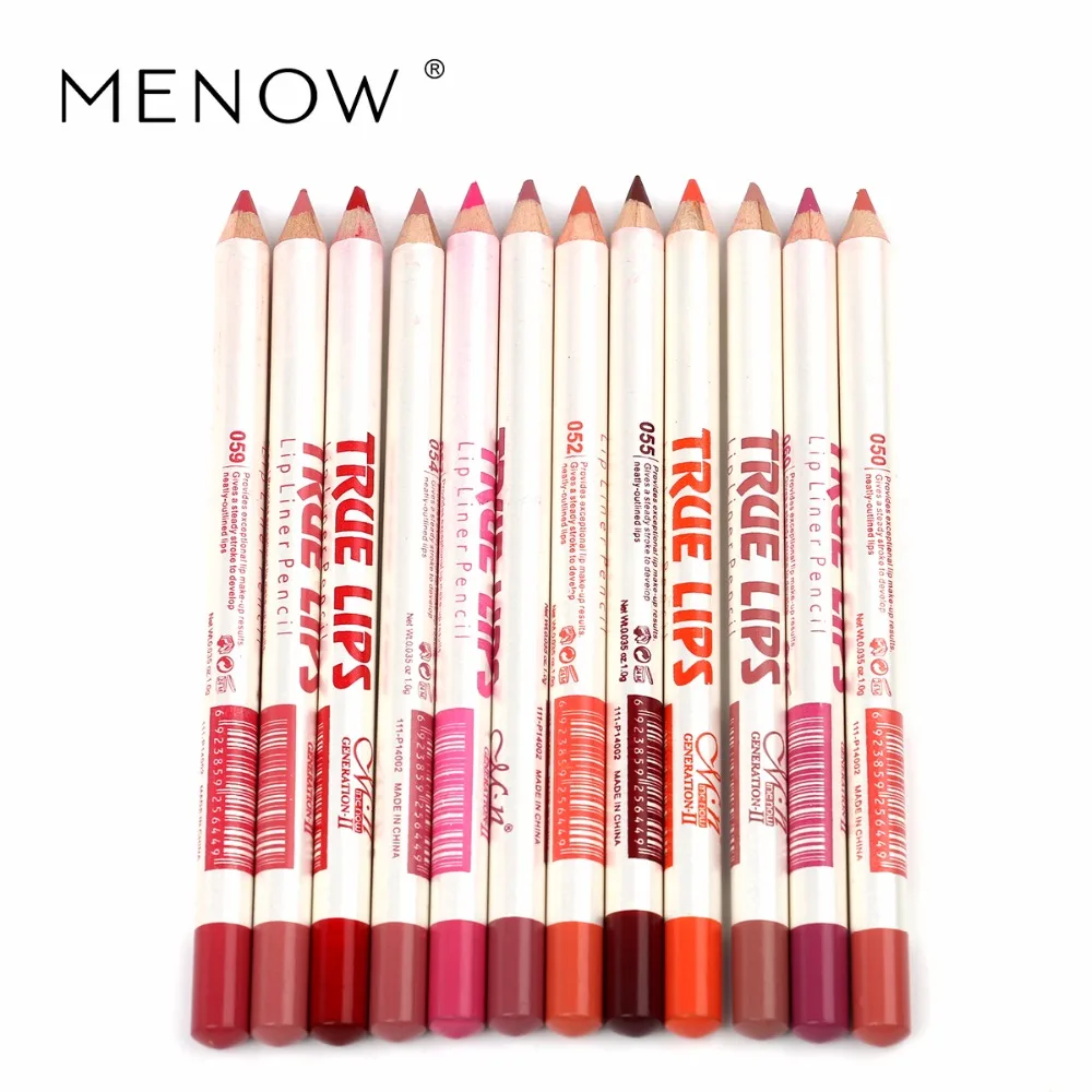 

Menow Brand Makeup 12Colors/Set Waterproof Lip liner Pencil Women's Professional Long Lasting Cosmetic Tools P14002