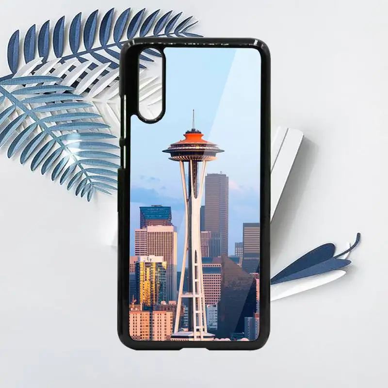 

Seattle landscape building Phone Case PC For Samsung galaxy S note 8 9 20 10 e lite2019 plus pro ultra