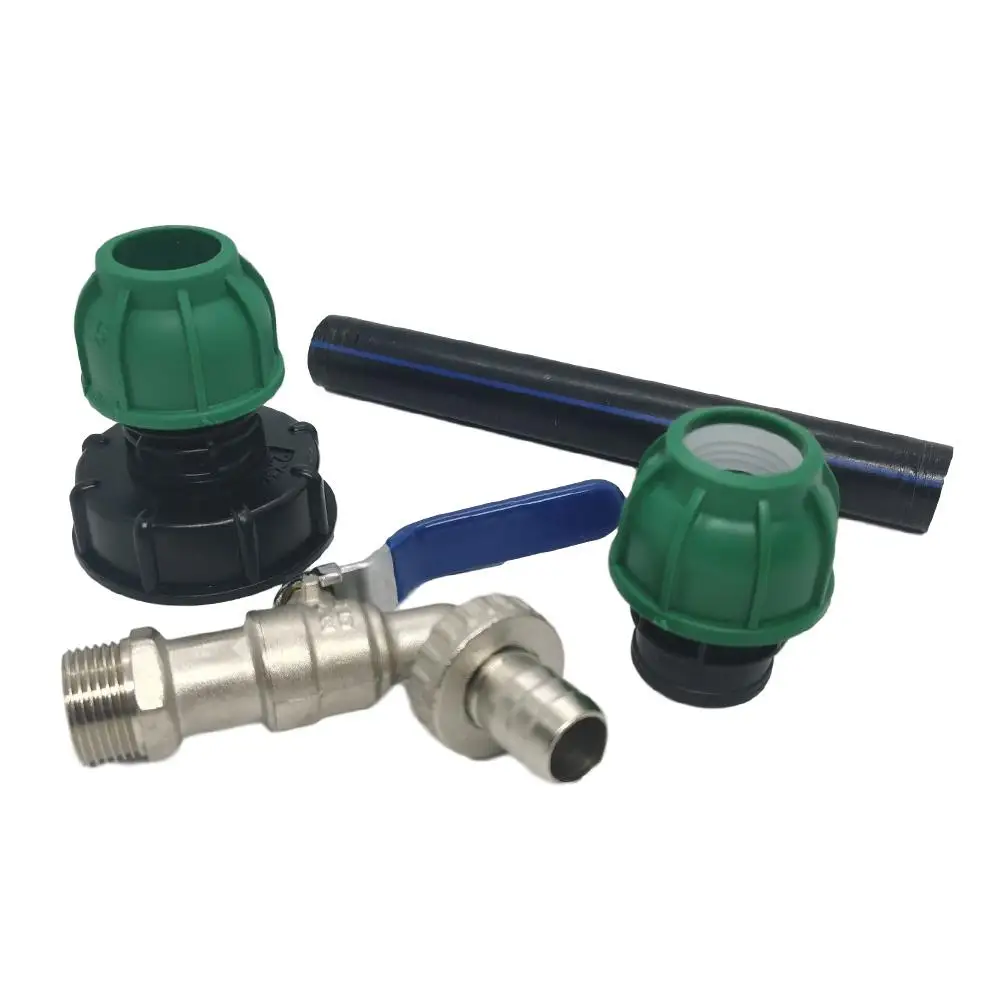 

PE Tube Connector IBC Tank Adapter Series Connection Connector Fitting Rust Resistance #