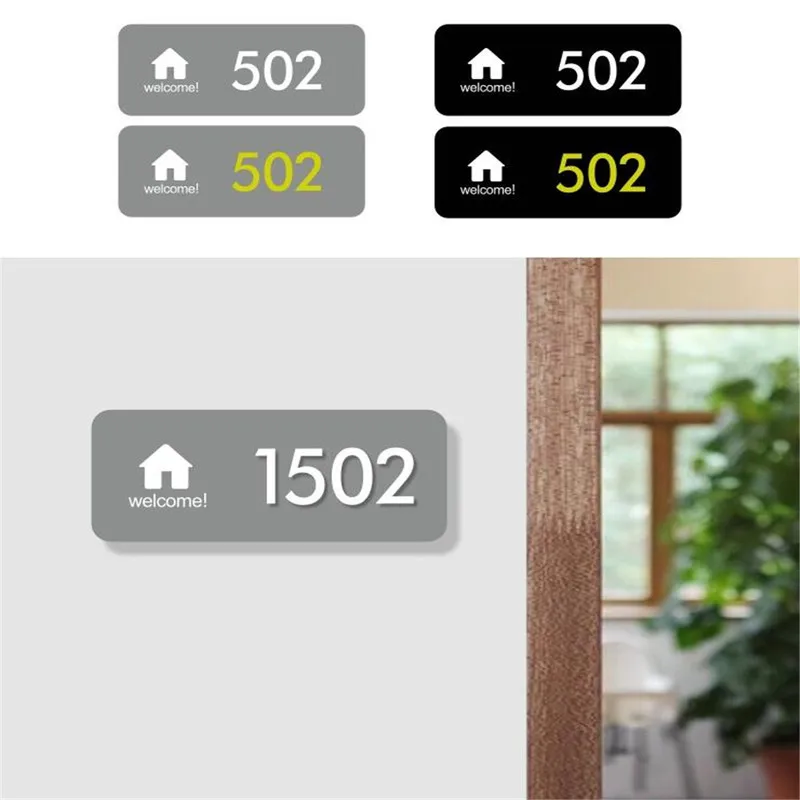 Домашнее использование дверные цифры знаки современный стиль акриловые вывески