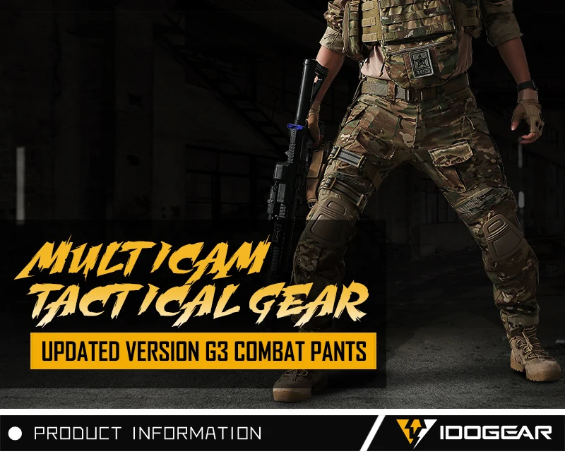 IDOGEAR G3 боевые штаны с наколенниками страйкбол тактические брюки Мультикам CP gen3 Охота камуфляж