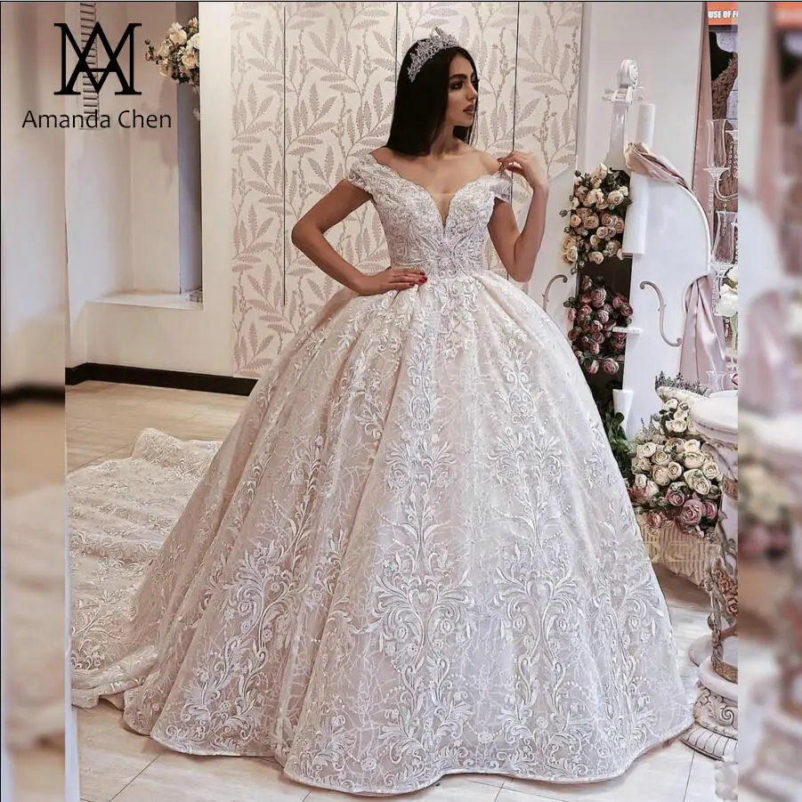 Robe mariage femme длинное кружевное свадебное платье с длинным шлейфом | Свадьбы и