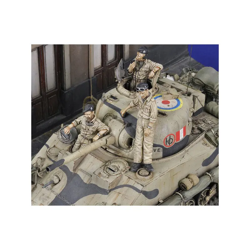 1:35 масштаб Второй мировой войны британская танковая команда и коммандер 4
