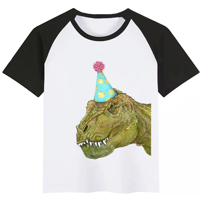 Детская футболка с круглым вырезом забавным мультяшным принтом|Тройники| |