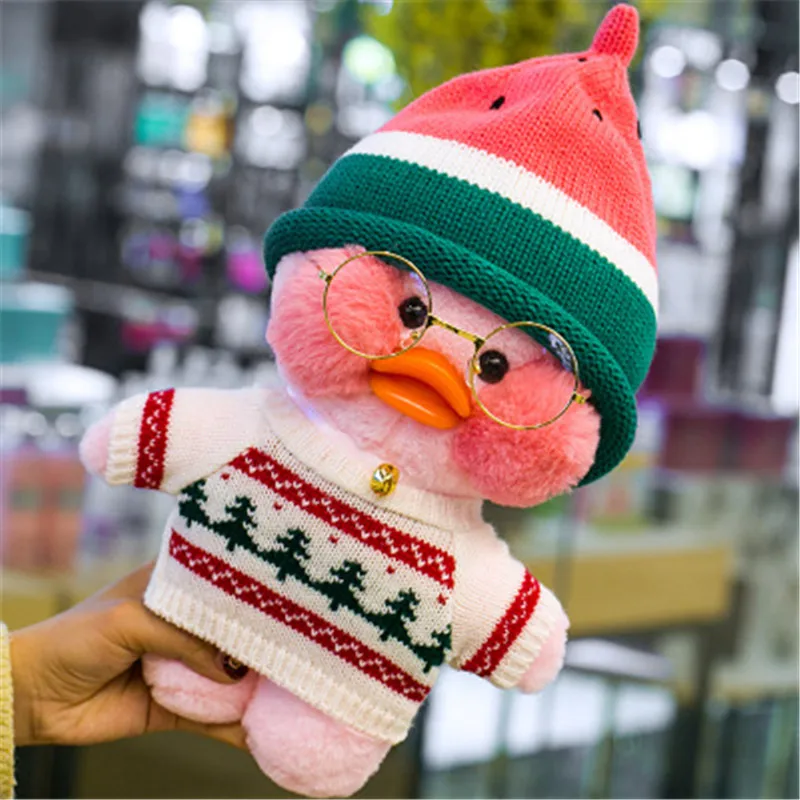 Мягкие куклы животные Lalafanfan детские милые плюшевые игрушки розовые утки мягкая