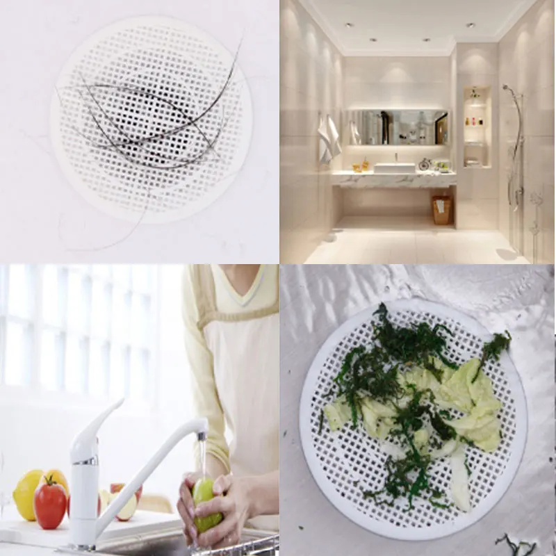 

Trap Basin Stopper Drain Hair Strainer Hair Catcher Sink Anti-clogging Filter Tub Strainer Sink Cover Can be Cut Filter