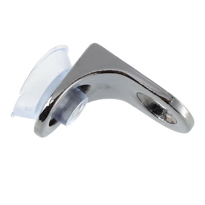 

10Pcs Glass Shelf Right Angle Fixing Clip Bracket With Suction Cup