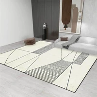 simple style modern rug black and white lines style carpet living room bedroom bed blanket kitchen floor mat