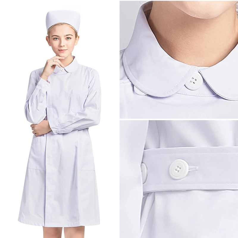 

Wholesale White Lab Coat Short Sleeve Uniform tooth beauty Work Wear women scrubs Clothing Solid Color spa uniform costume women