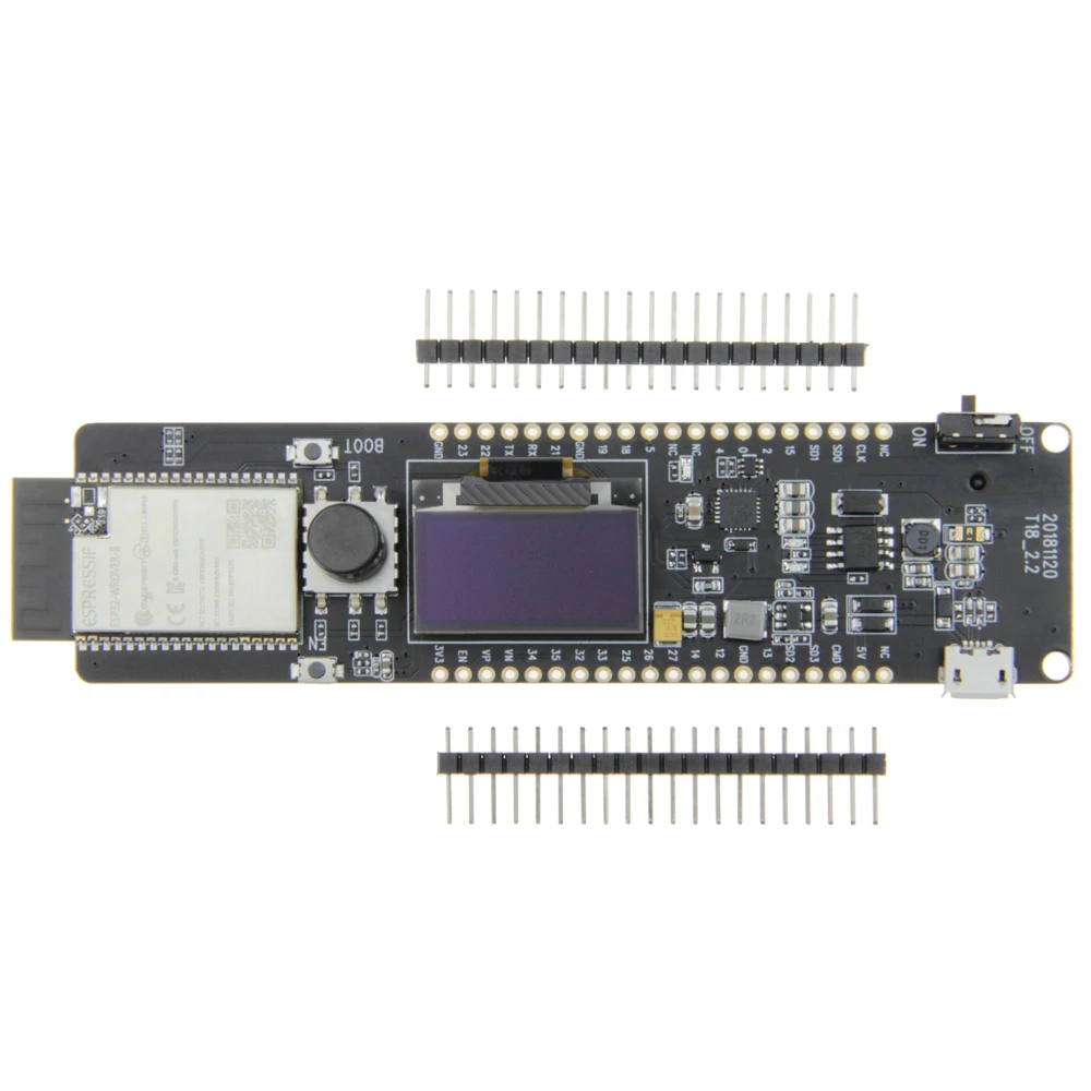 Контроллер ESP32 флэш-память 4 МБ SPI и 8 Мб PSRAM 0 96 OLED пятипозиционная кнопка держатель