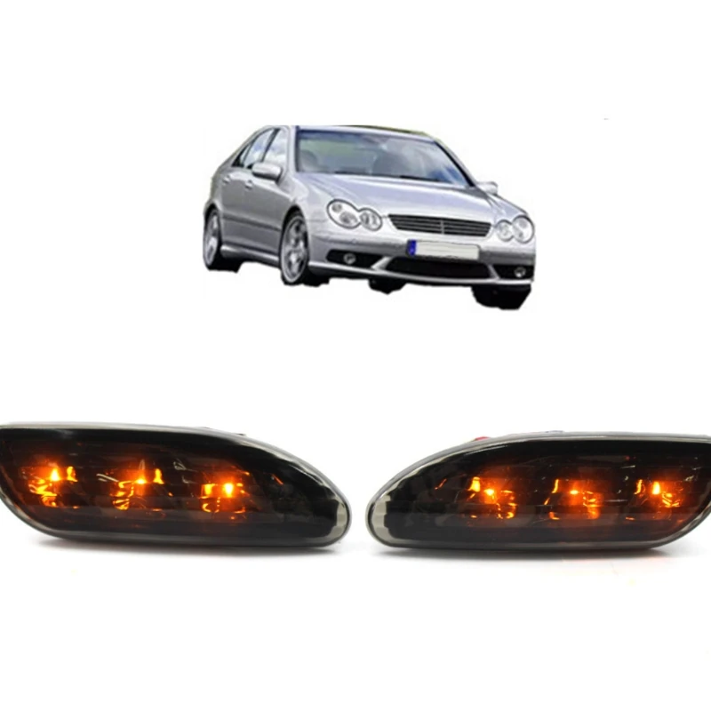 

1pair LED Side Marker Lights Lens Mudgua Turn Signal Light Lamp for W203 2001-20