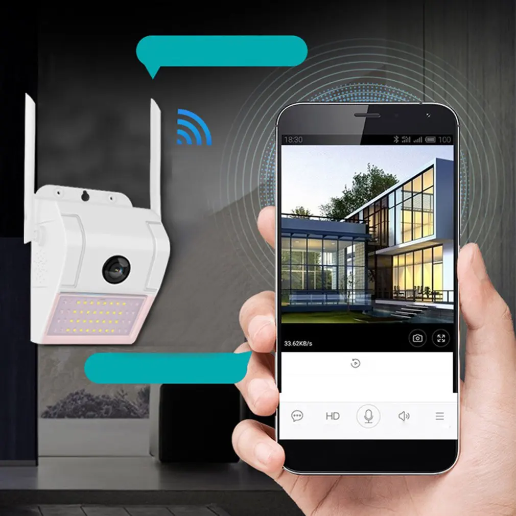 Светодиодный уличный светильник камера наблюдения наружная беспроводная