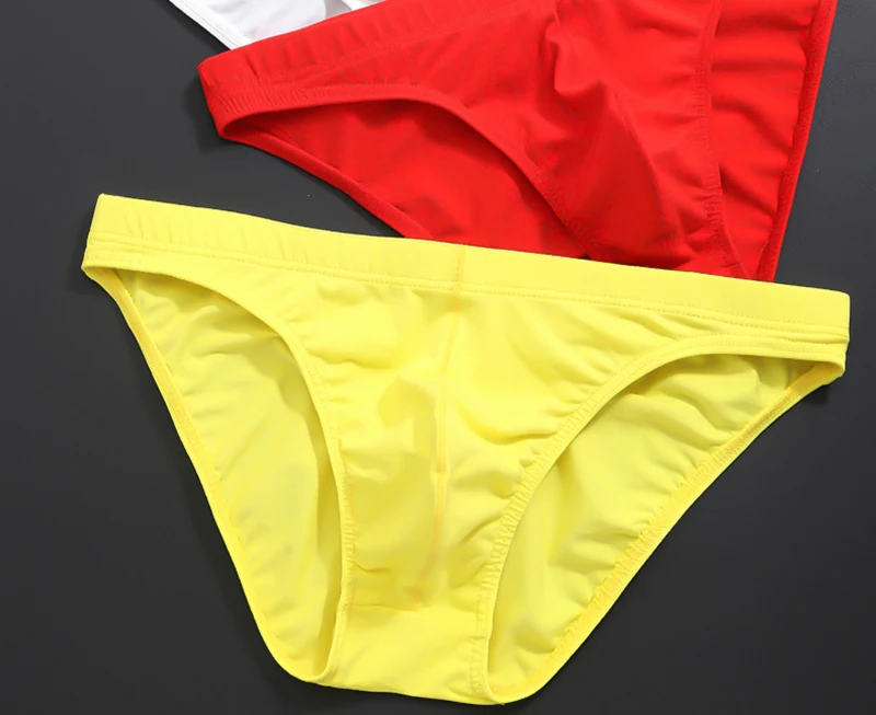 Мужские трусы брифы из хлопка темно синие дышащие слипы сексуальное нижнее белье