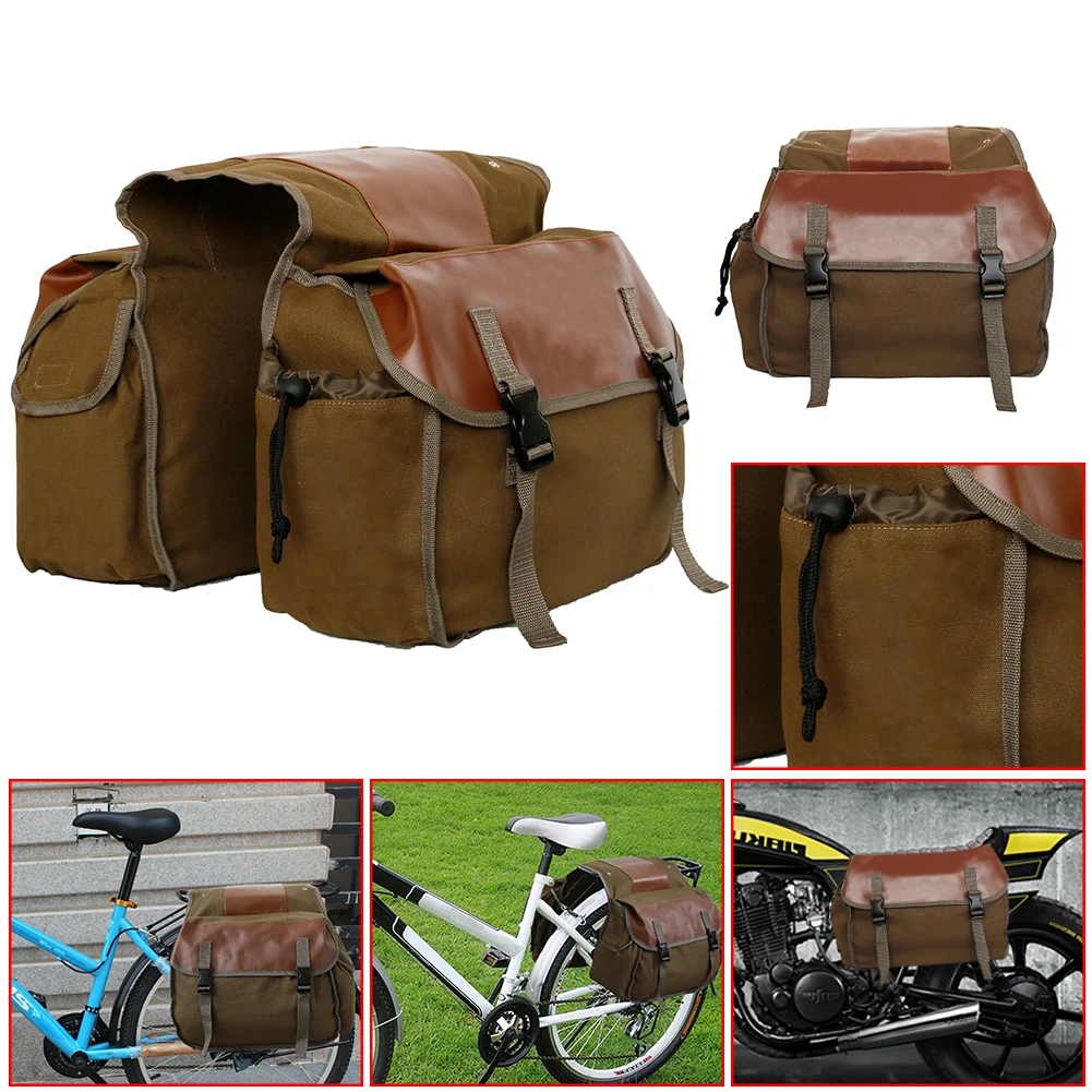 

Upgrade Touring Motorbike Saddle Bag Motorcycle Canvas Waterproof Panniers Box Side Tools Bag Pouch Motorcycle Accessories
