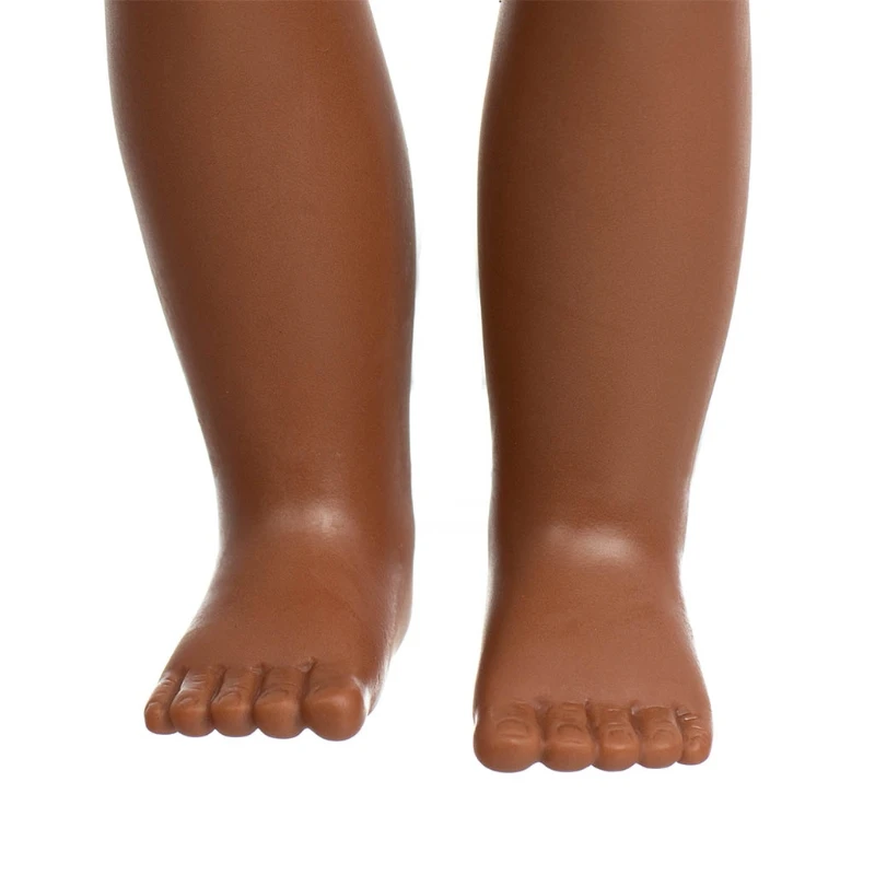 

African Black Baby Toy with Curly Hair Christmas Simualtion Cartoon Doll Hot pink,Pink