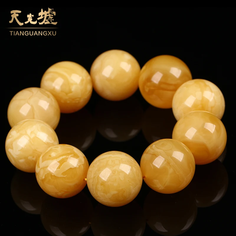 Браслет из натурального пчелиного воска с бусинами Будды | Украшения и