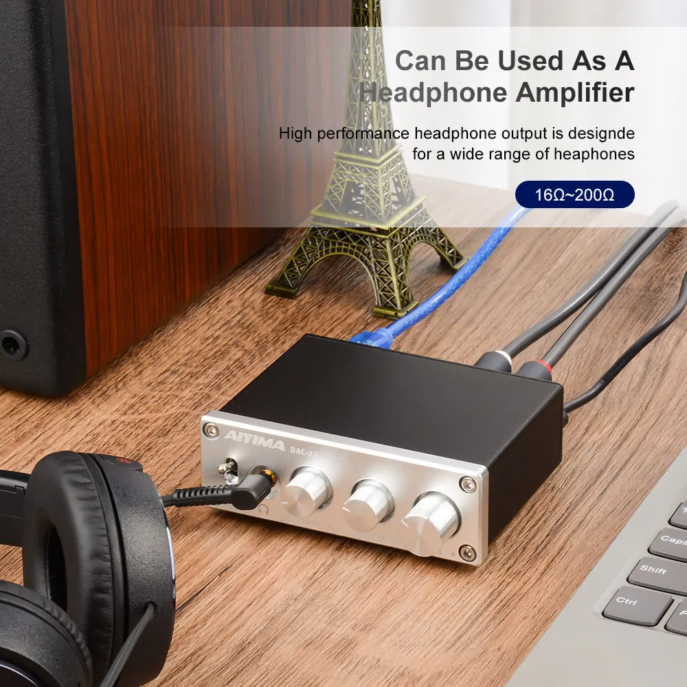 AIYIMA мини HiFi 2 0 цифровой аудио декодер USB DAC усилитель для наушников 24 бит 96 кГц вход