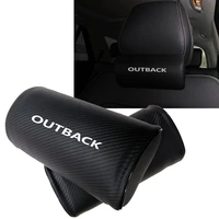 carbon fiber car pillow for subaru outback auto head support cushion pad pillow with memory foam car accessories interior
