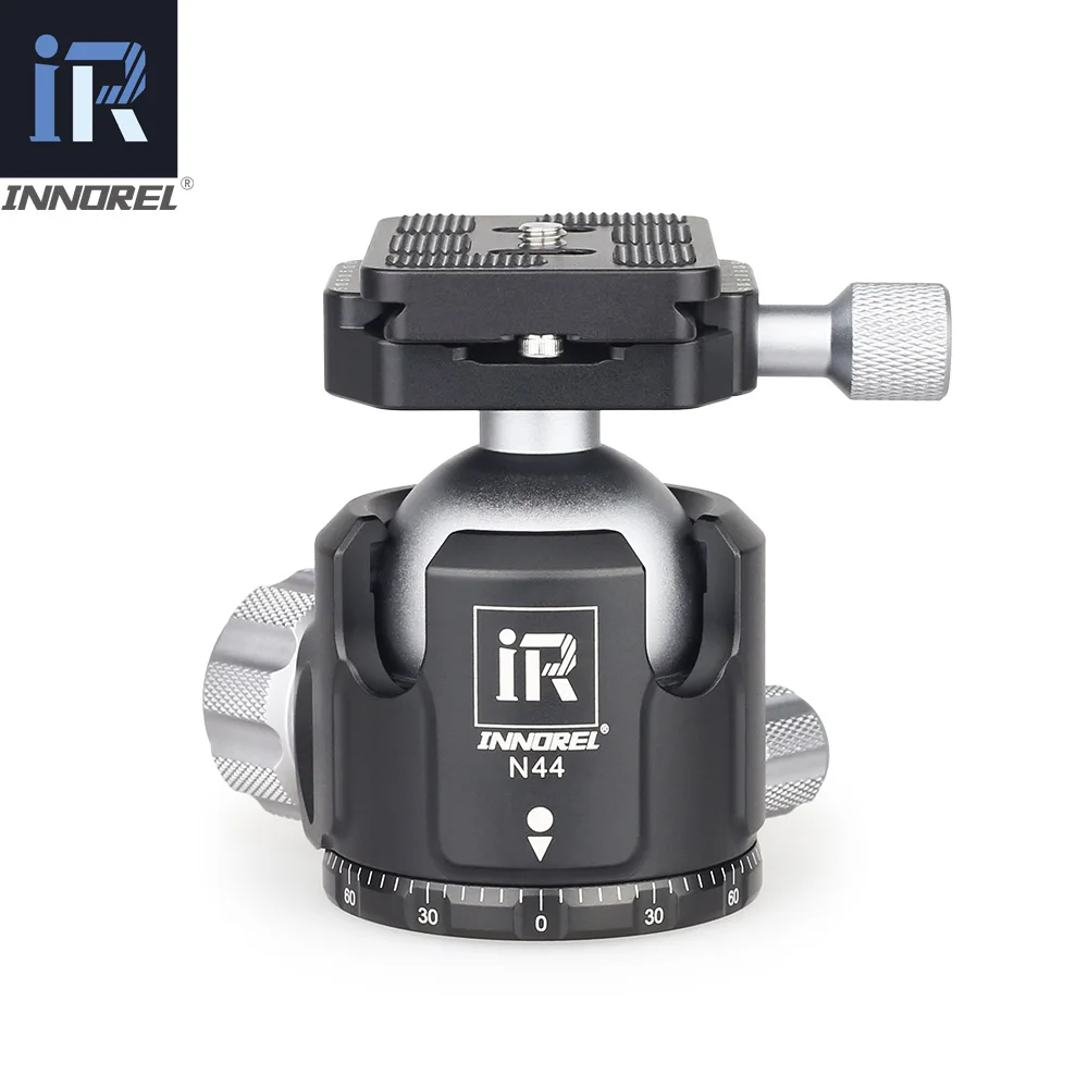N44 INNOREL N52/N44/N36 профессиональная головка штатива низкая гравитация центр панорамная фото шаровая Головка двойная u-образная для цифровых зеркальных камер - Цвет: N44