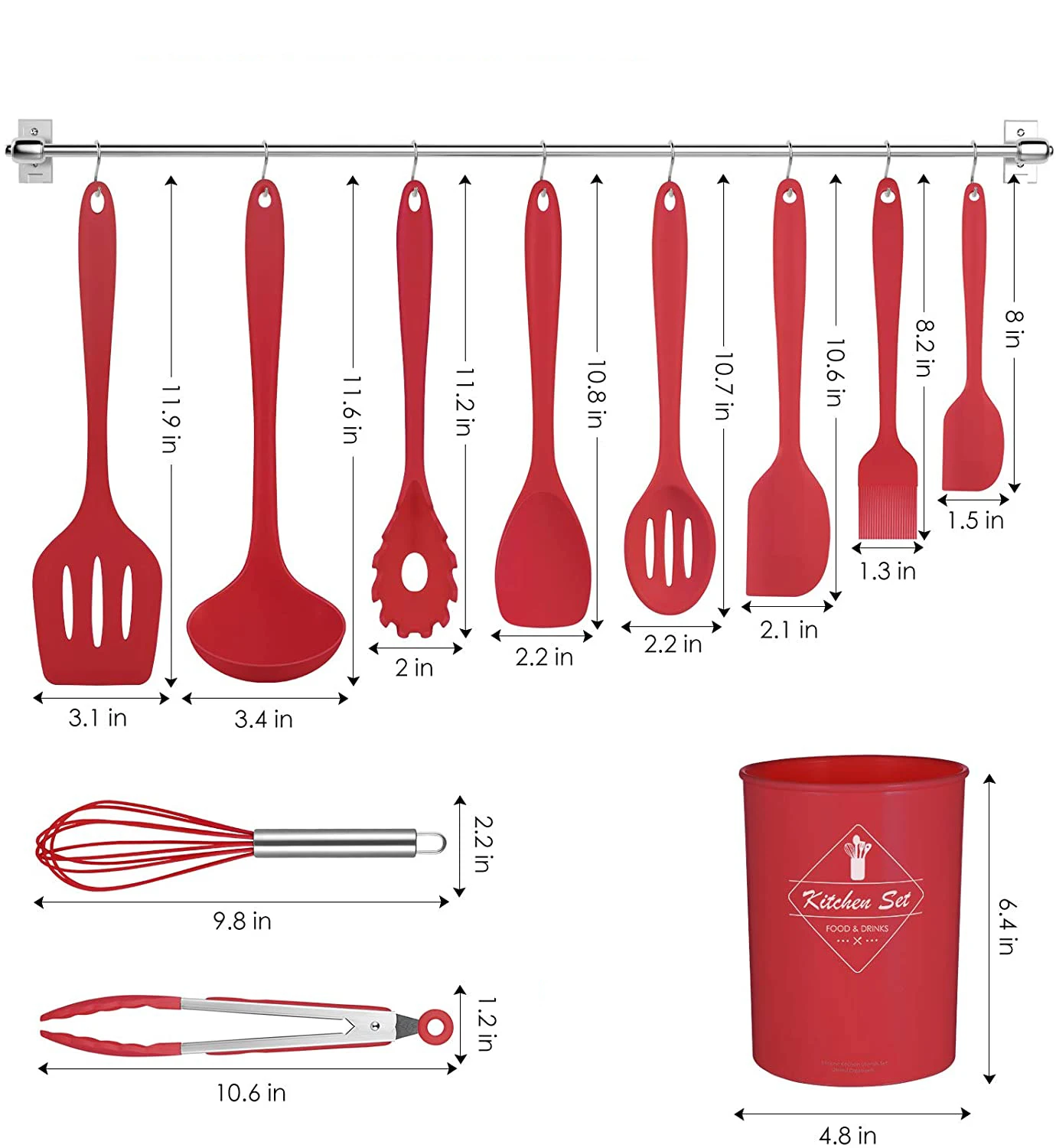 11 шт. силиконовые инструменты для приготовления пищи | Дом и сад