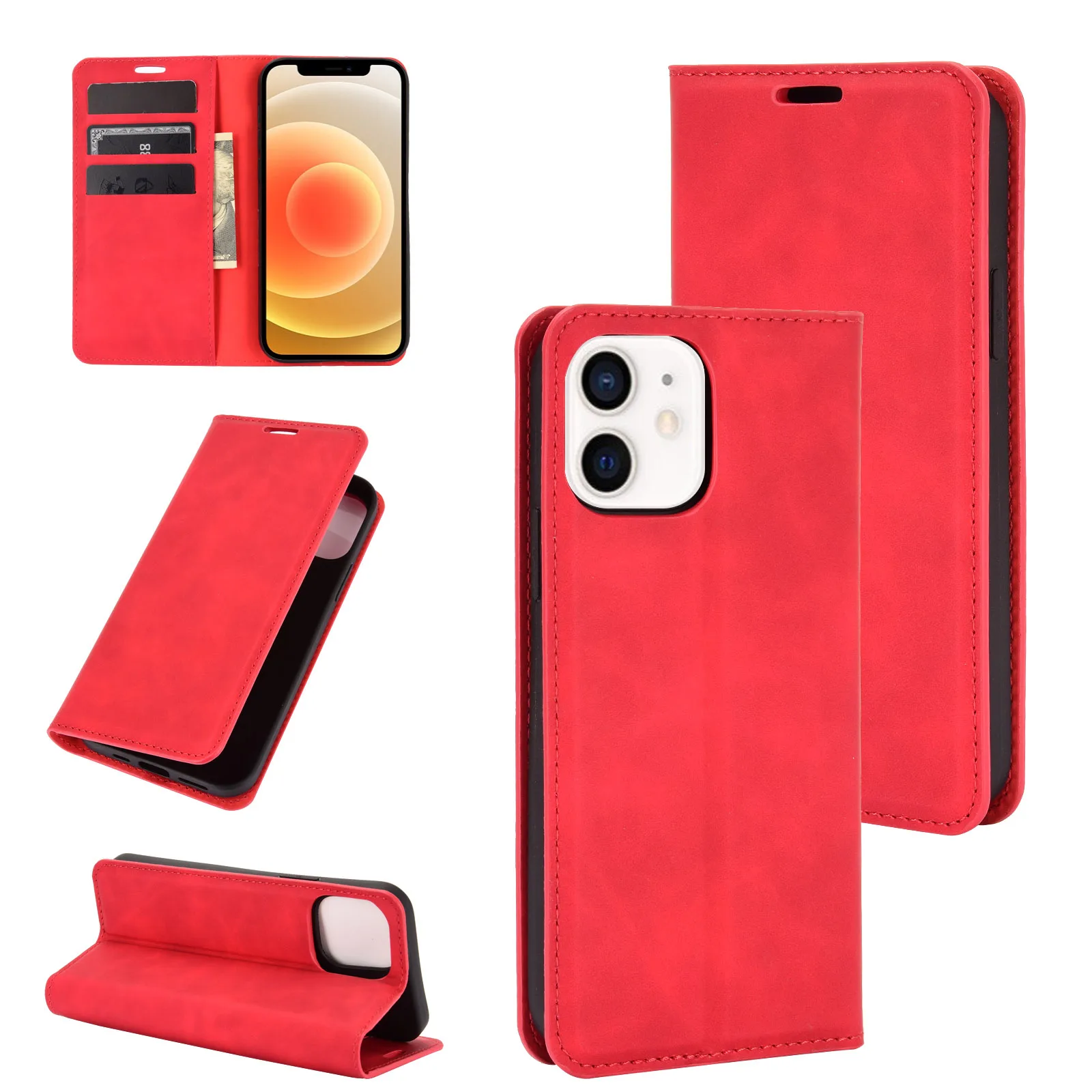 

Cover for Iphone 7 8 PLUS SE 2020 11 12 PRO MAX MINI X XS XR MAX Leather phone Case Flip Cover