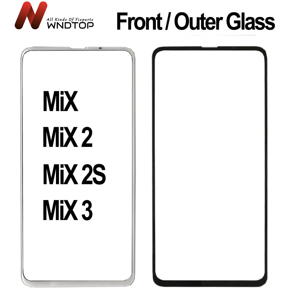 Внешнее стекло для Xiaomi Mi Mix 2 переднее внешнее экрана панель Стекло 2s 3