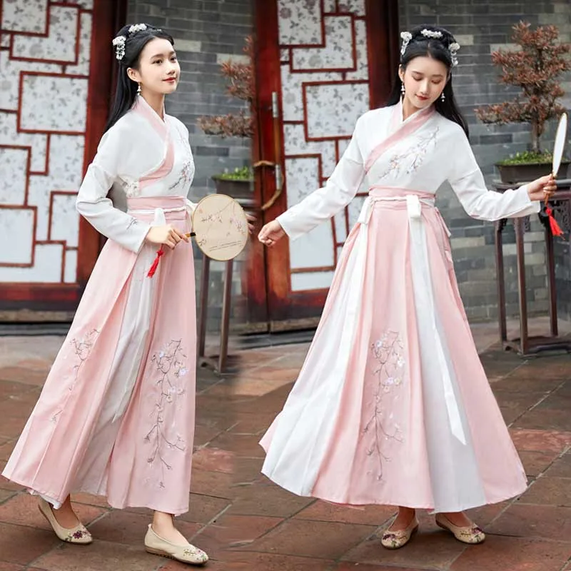 Длинное платье ханьфу в китайском стиле 4 цвета |