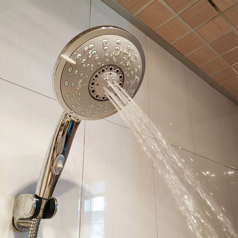 Waterfall water shower head five kinds of way with hose holder ABS | Обустройство дома